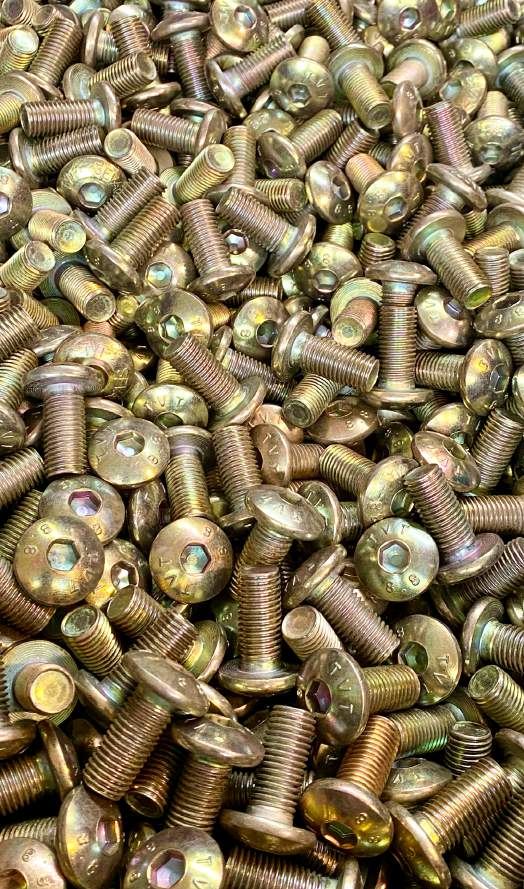 Viti a esagono incassato zincate gialle