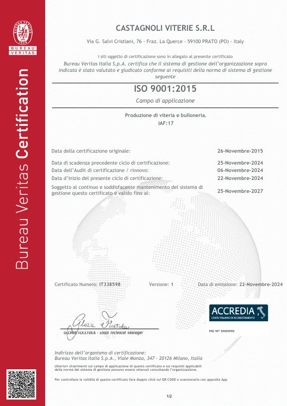Certificato ISO 9001