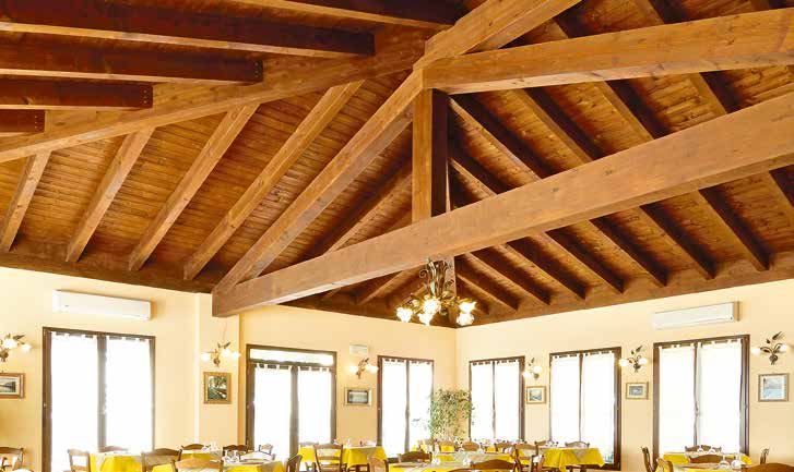 Tetto in legno lamellare
